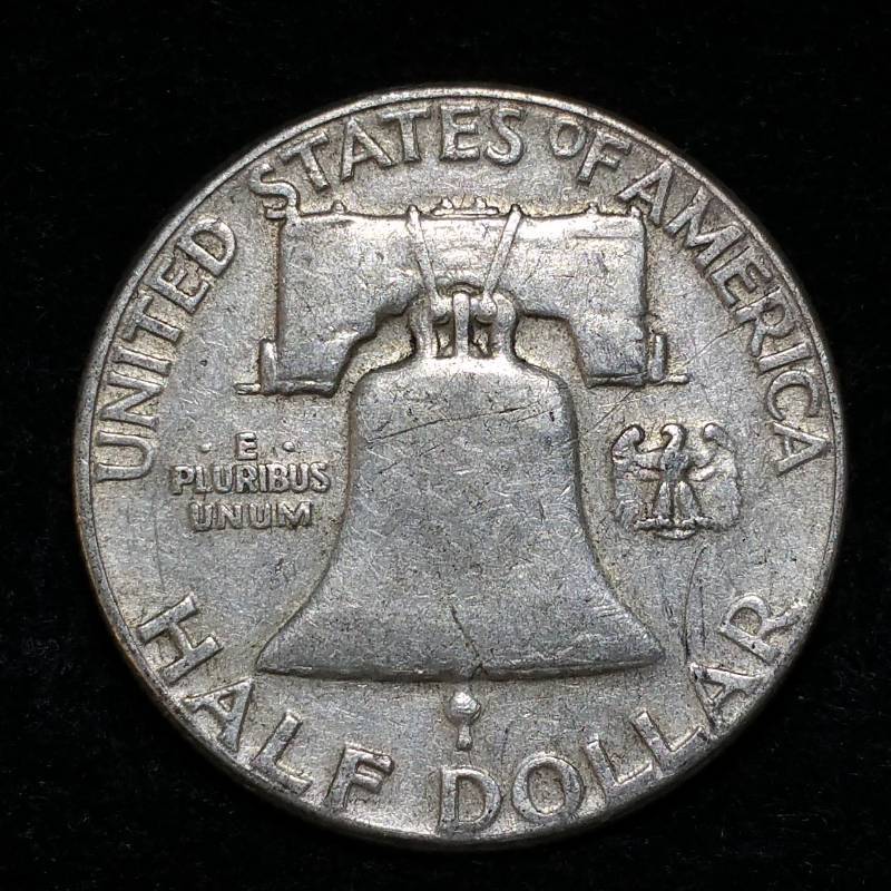 lot 77 image: 1963 P Franklin Silver Half Dollar