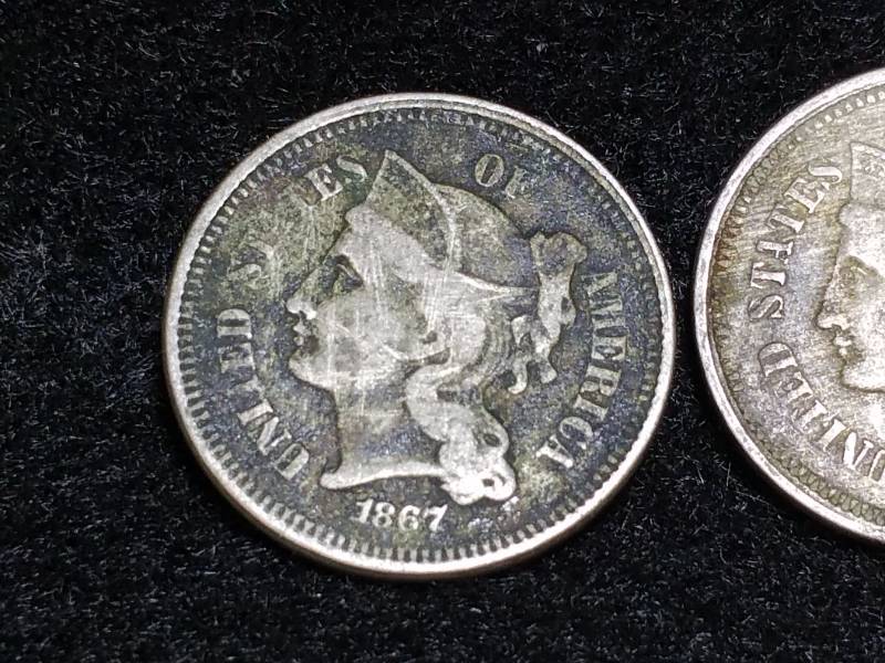 lot 80 image: Seated Liberty Silver Dimes, Three Cent Nickels