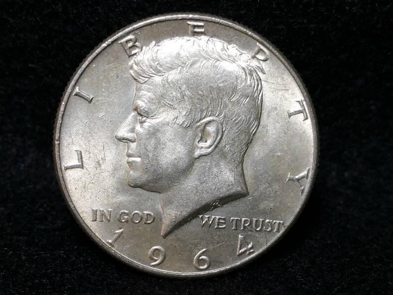 lot 87 image: (20) Roll of 1964 90% Silver Kennedy Half Dollars