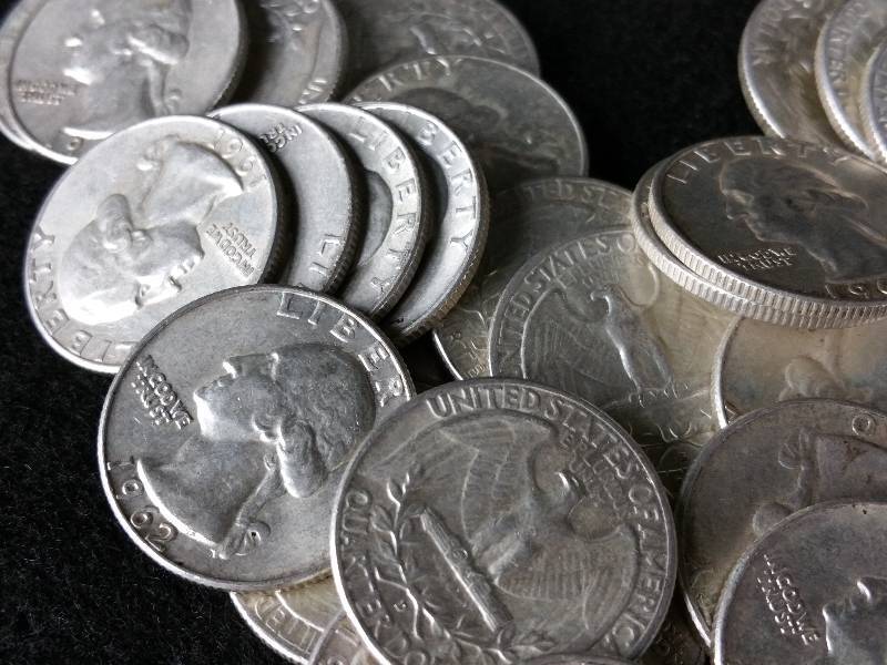 lot 94 image: (40) Roll of 1959 - 1964 Silver Washington Quarters