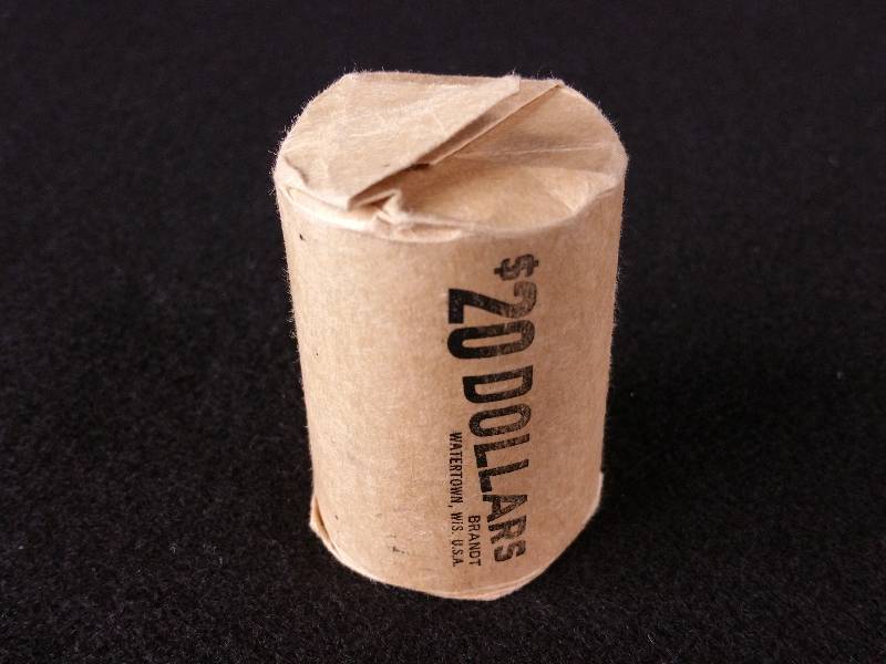 lot 113 image: $20 Eisenhower Dollars in Original Bank Roll