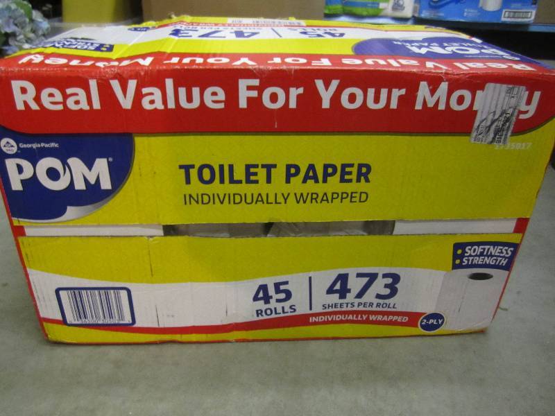 Case of 45 Rolls Toilet Paper...