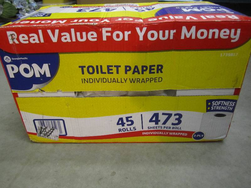 Case of 45 Rolls Toilet Paper...