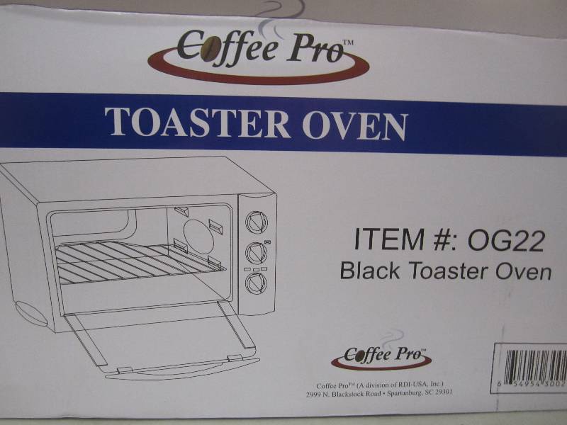 Coffee Pro Black Toaster Oven Open ...