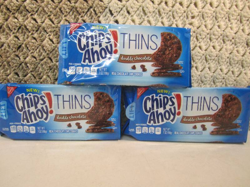 Lot of 3 Packs Chips Ahoy Thins Dou...