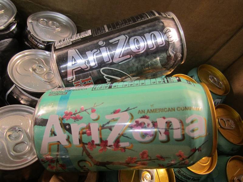 Lot of 34 Cans Arizona Tea in 2 fla...