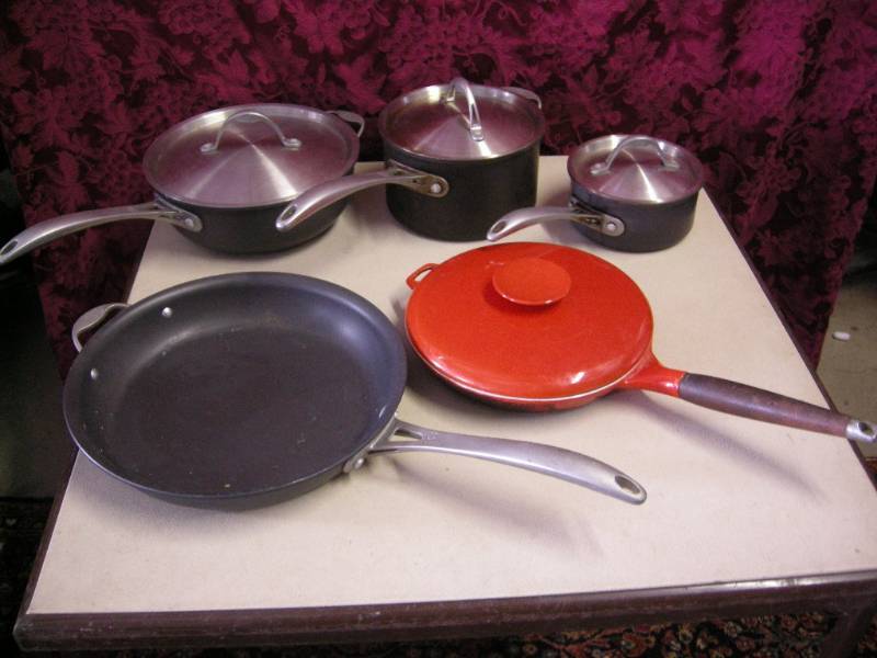 lot 35 image: Calphalon and Copco Pots and Pans