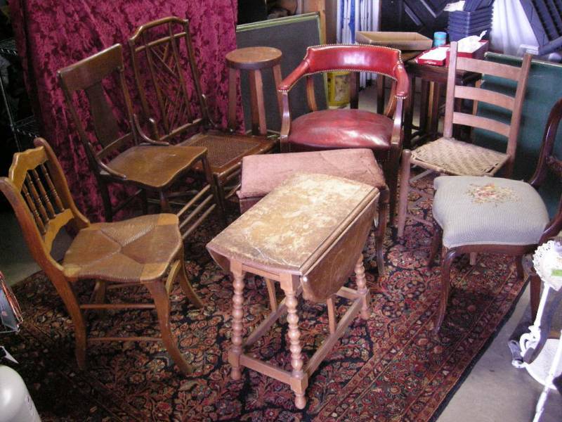 lot 41 image: Antique Chairs and Table