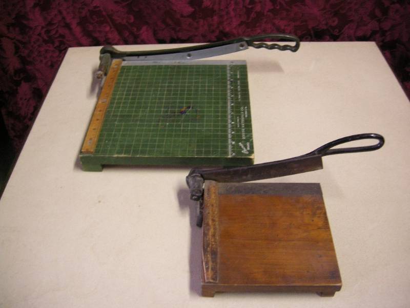 lot 45 image: 2 Smaller Paper Cutters