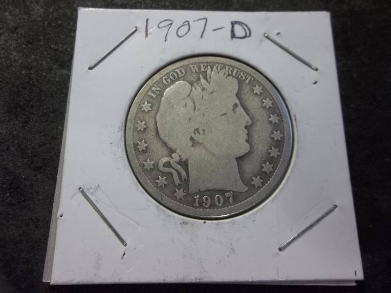 1907 D Barber Half Dollar