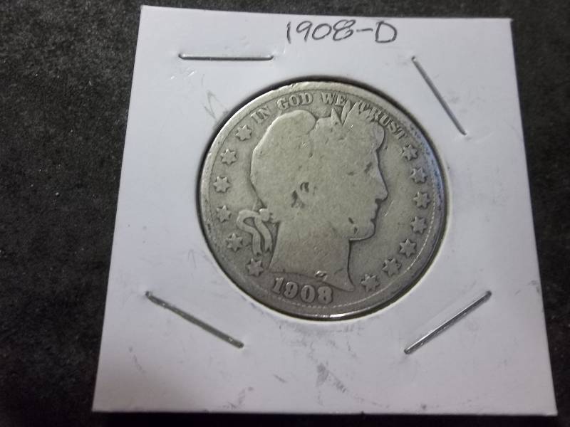 1908 D Barber Half Dollar