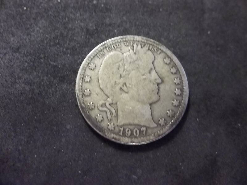 1907 D Barber Quarter
