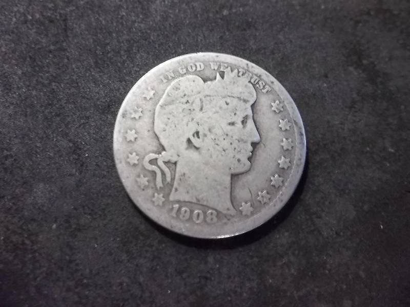 1908 D Barber Quarter