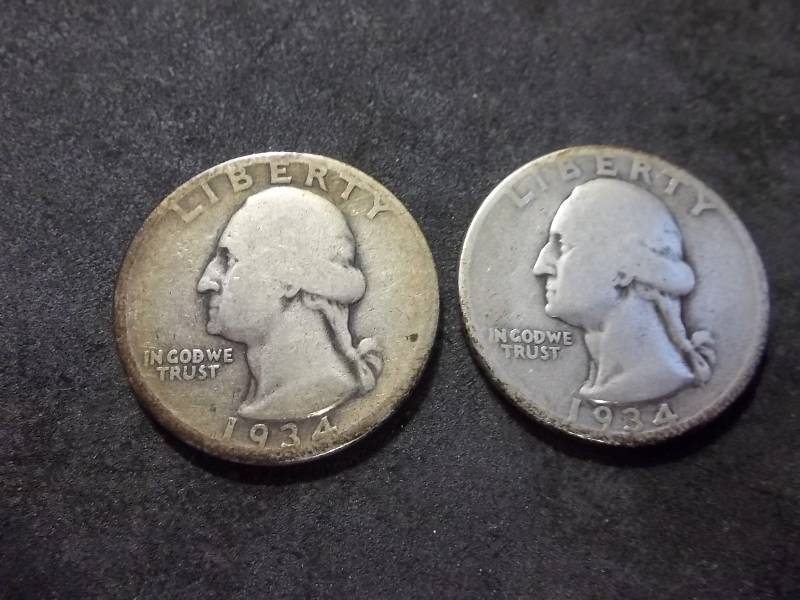 1934, 1934 D Washington Quarters