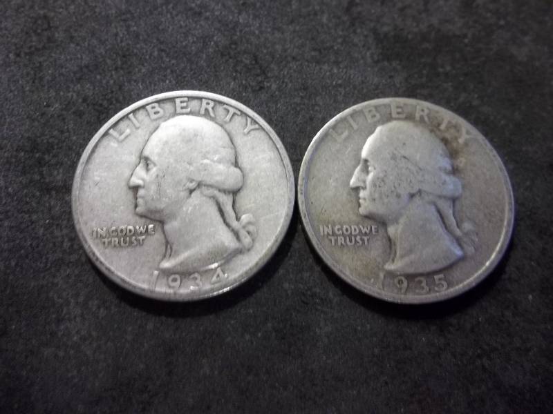 1934 D, 1935 D Washington Quarters