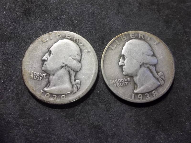 1938 Washington Quarters P,S