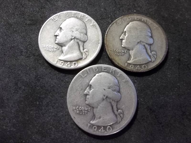 1940 Washington Quarters P,D,S