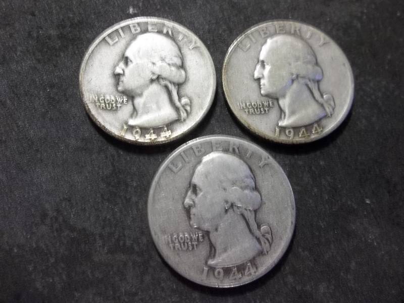 1944 Washington Quarters P,D,S