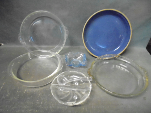 Pyrex dishes, Stoneware and Relish Trays