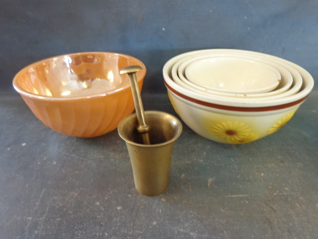 Bowls and Mortar and Pestle