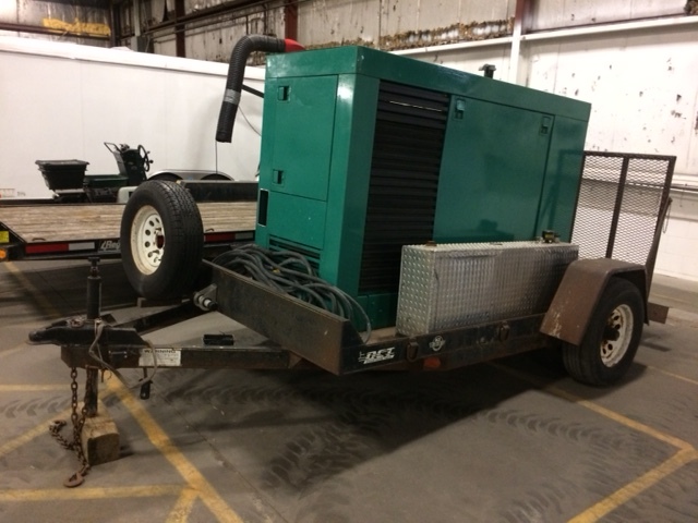 lot 16 image: 480V 3 Phase Generator WITH Trailer