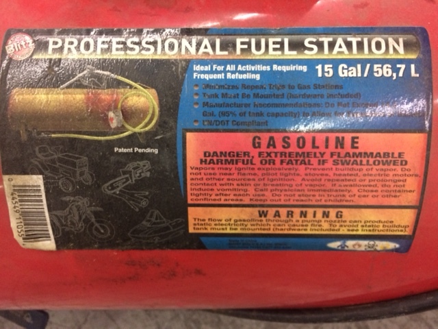 lot 9 image: Blitz 15gal Professional Fuel Station