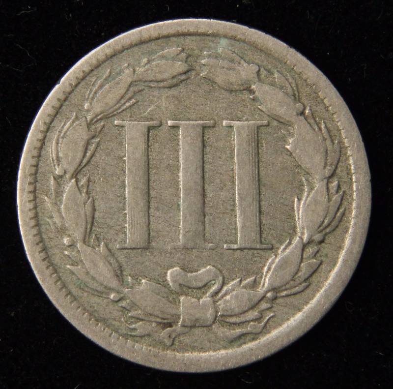 lot 07 image: 1867 THREE CENT NICKEL GOOD