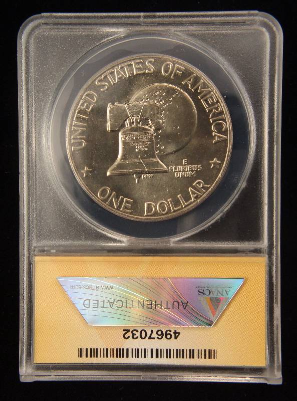 lot 50 image: 1976-D VAR 2 EISENHOWER DOLLAR MS65 ANACS