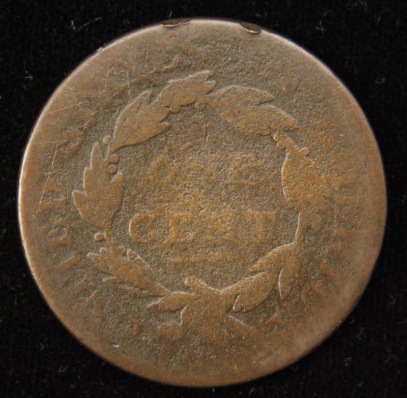lot 54 image: 1818 US CORONET HEAD LARGE CENT VG