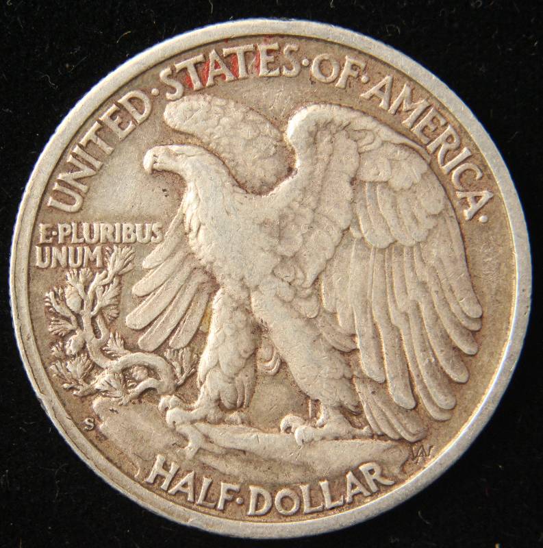 lot 64 image: 1942-S WALKING LIBERTY SILVER HALF DOLLAR
