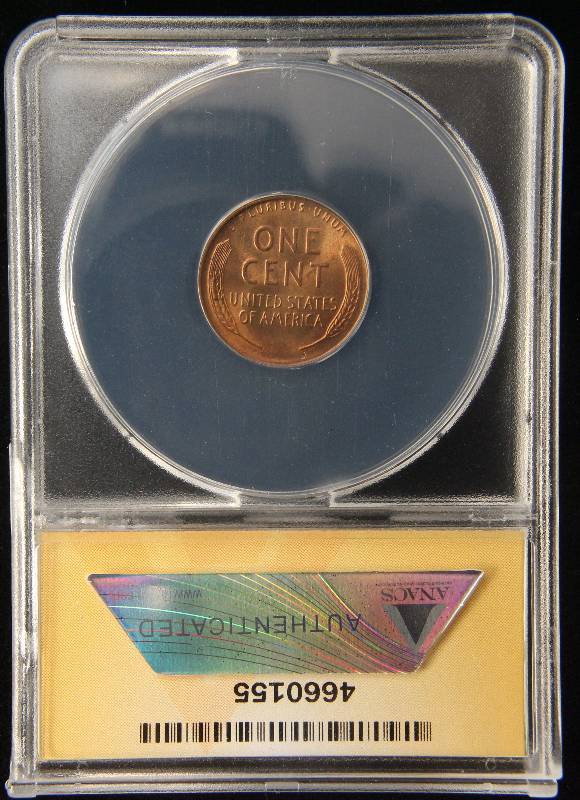lot 94 image: 1948-D WHEAT CENT MS64RB ANACS