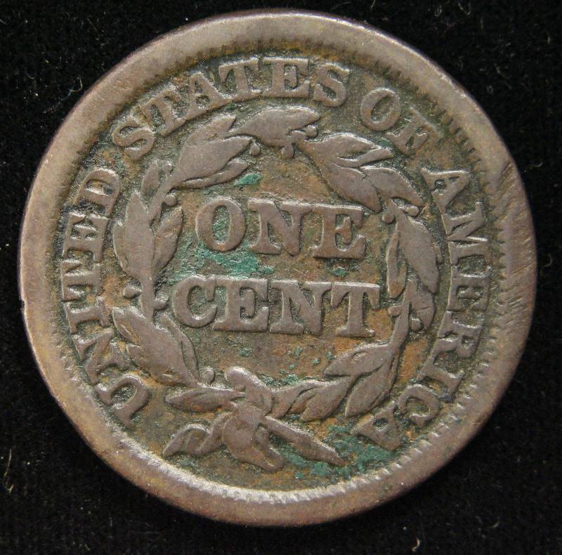 lot 109 image: 1847 BRAIDED HAIR LARGE CENT VG