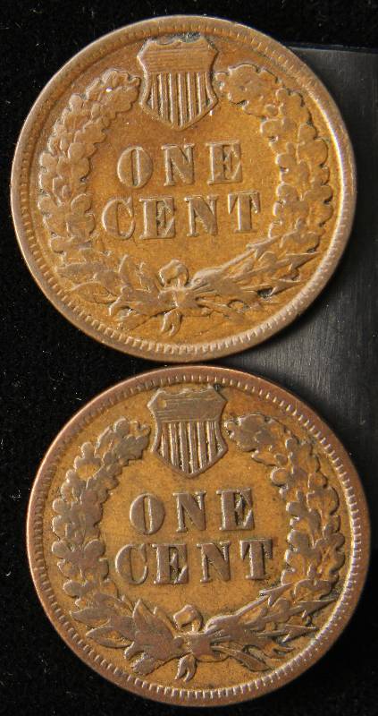 lot 72 image: 1881 & 1885 INDIAN HEAD CENTS VF