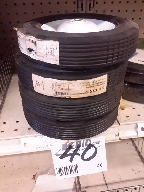 lot 40 image: 4 replacement wheels.. See tag photo for specs