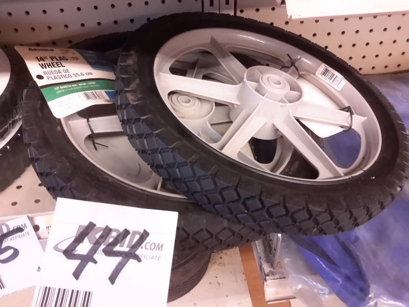 lot 44 image: 2, 14in x 1.75 replacement wheels