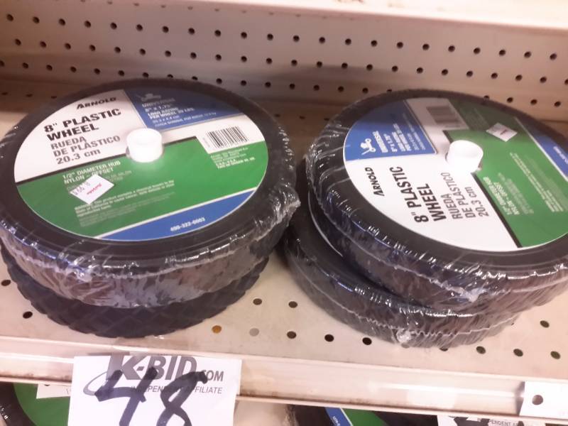 lot 48 image: 4, Arnold, 8 in replacement mower wheels