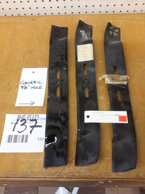 lot 137 image: 3, Mulcher Blades as shown.
