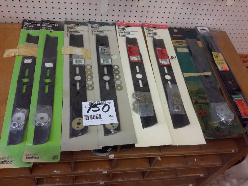 lot 150 image: 9 Misc. Sizes lawn mower blades