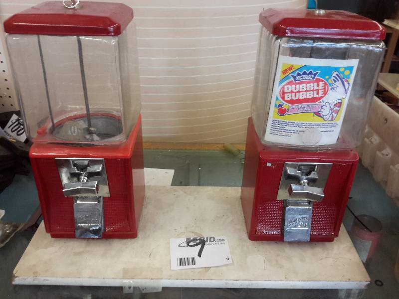 lot 9 image: 2 heavy steel and glass NORTHWESTERN Candy machines