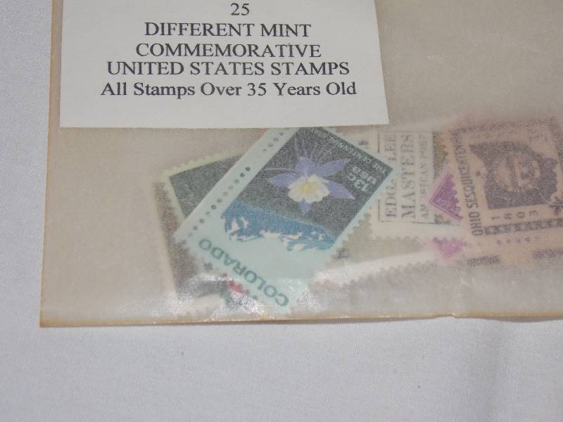 25 Vintage U.S. Stamps (Over 35 Years Old)