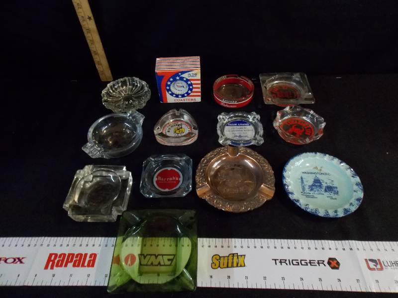 Various Advertising Ashtrays and Coasters