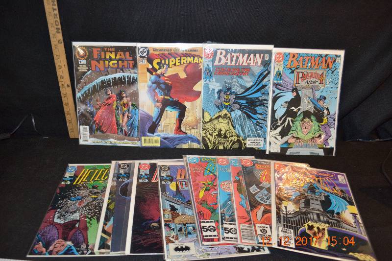 16 Various Comic Books a lot are Batman Detective Comic Books 1 superman