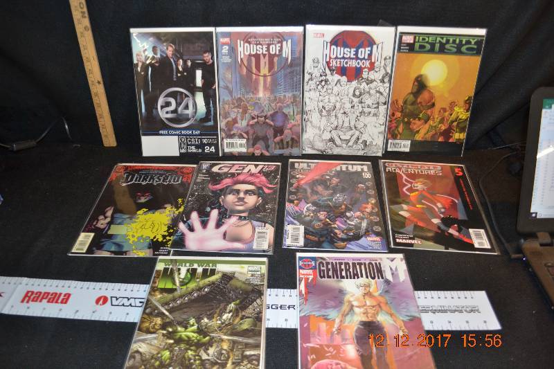 14 Various Comic Books, 24, House pf M, Gen 13, Idenity Disc, Darkseid and more