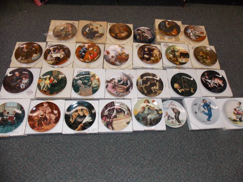2-29 Rockwell Heritage Collection 28 plates total #1 is missing #5 and #27 do not have boxes Certificate of Authenticity each box but there are a 4 to 5 missing