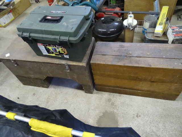 lot 74 image: Wood tool boxes. Sportsman utility ...