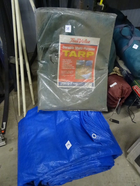 lot 78 image: 2 new utility tarps. ...