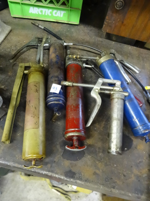 lot 93 image: Misc grease guns...