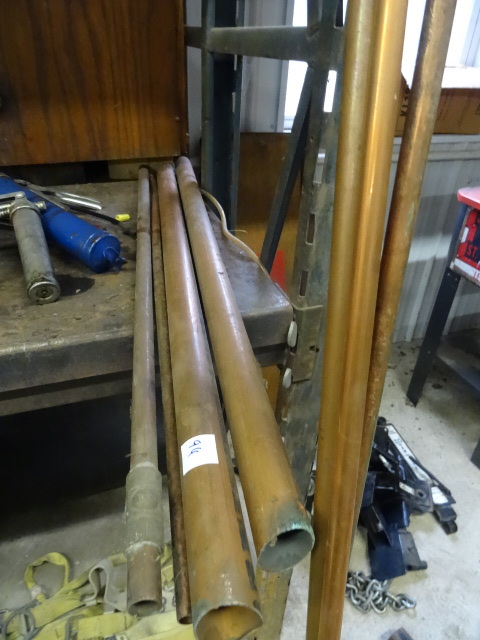 lot 94 image: Misc copper pipe. Longest piece is ...