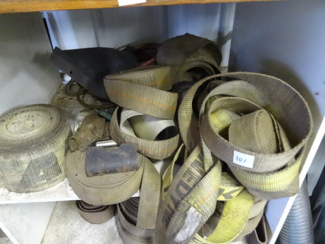 lot 101 image: Misc tie down strapping...