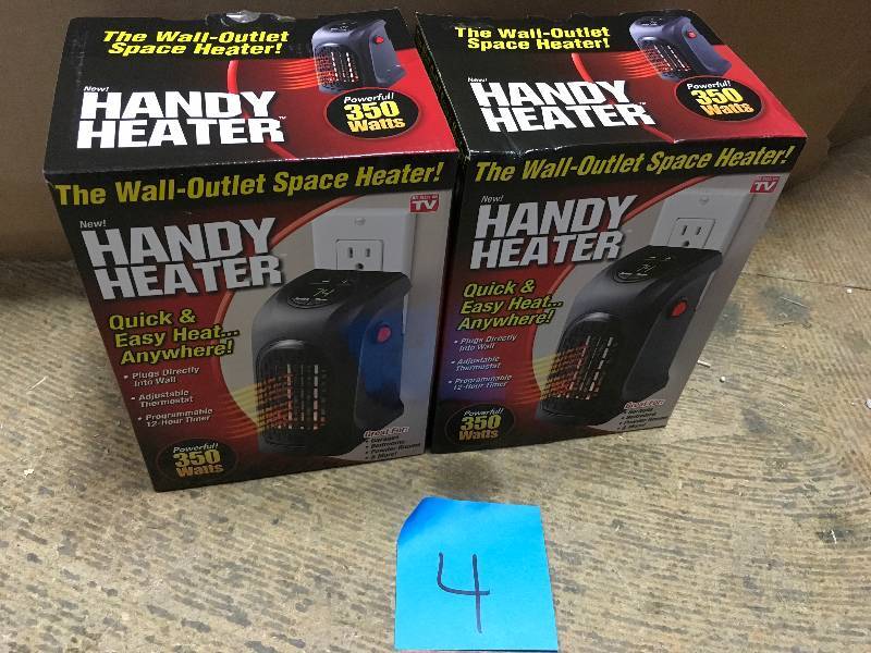 lot 4 image: As Seen on TV Handy Space Heater, 350 Watts - Lot of 2 not used